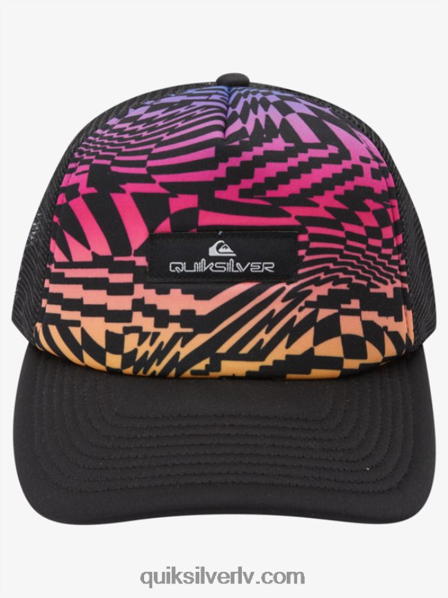 zēni Quiksilver 8-16 buzzard coop trucker cepure ugunīgs koraļļi 88064R2044