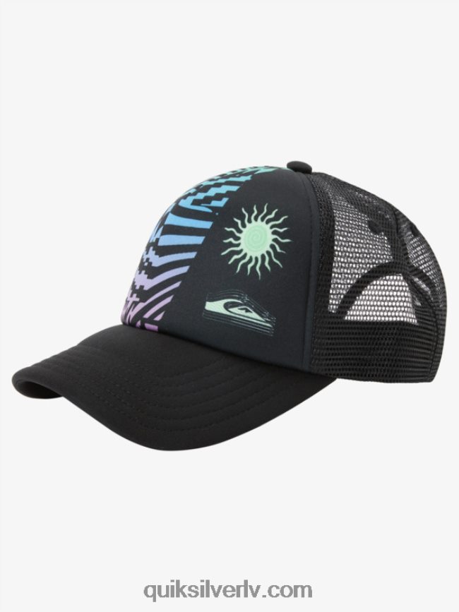 zēni Quiksilver 8-16 magpie coop snapback cepure melns 88064R1929