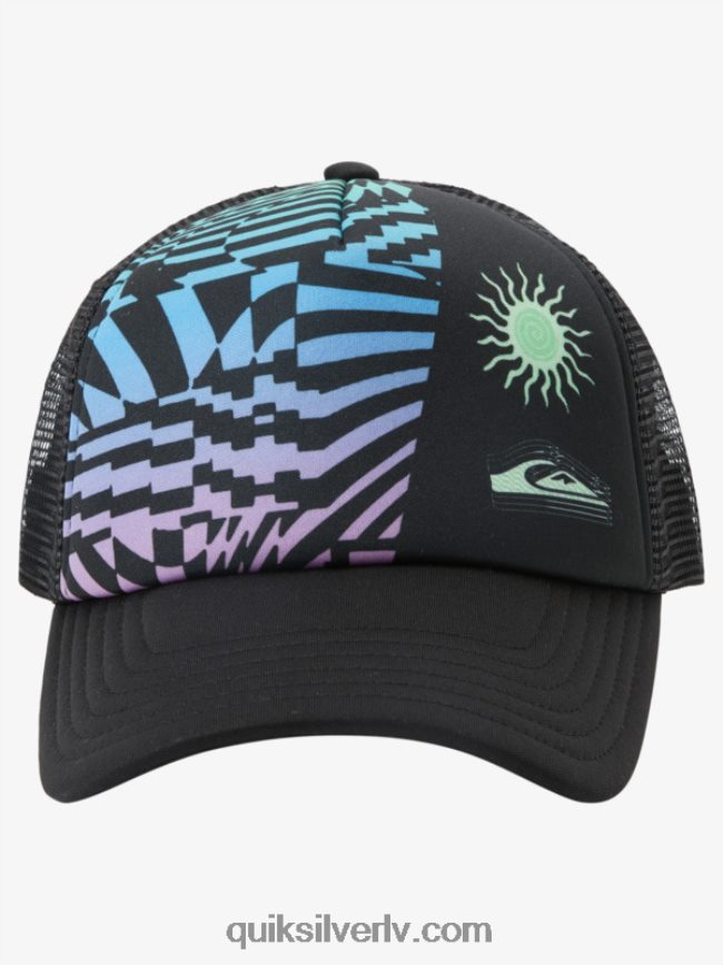 zēni Quiksilver 8-16 magpie coop snapback cepure melns 88064R1929