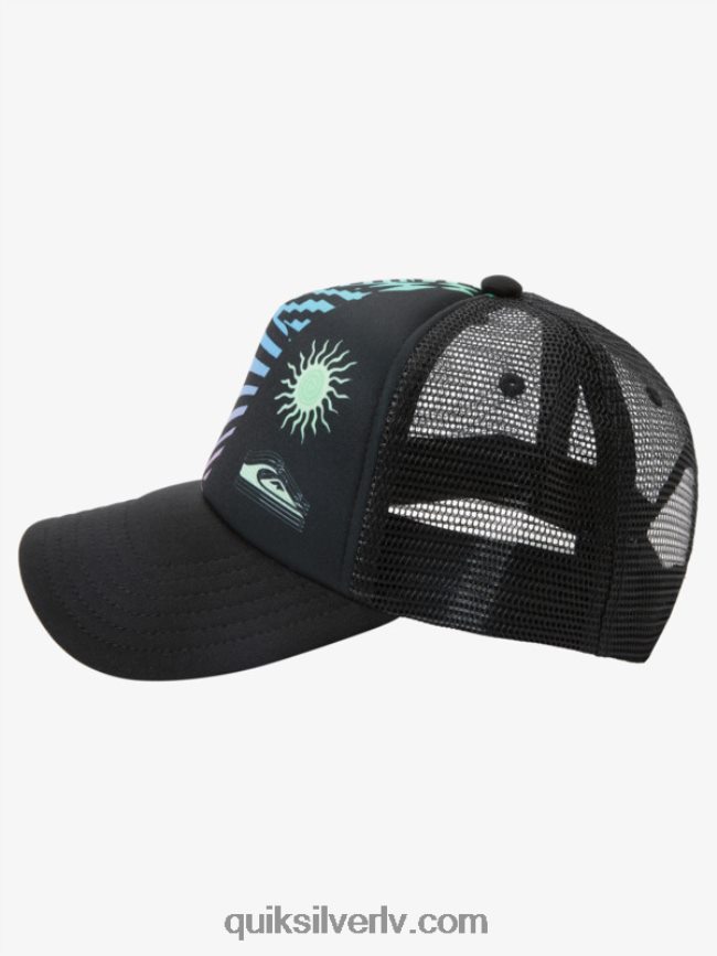zēni Quiksilver 8-16 magpie coop snapback cepure melns 88064R1929